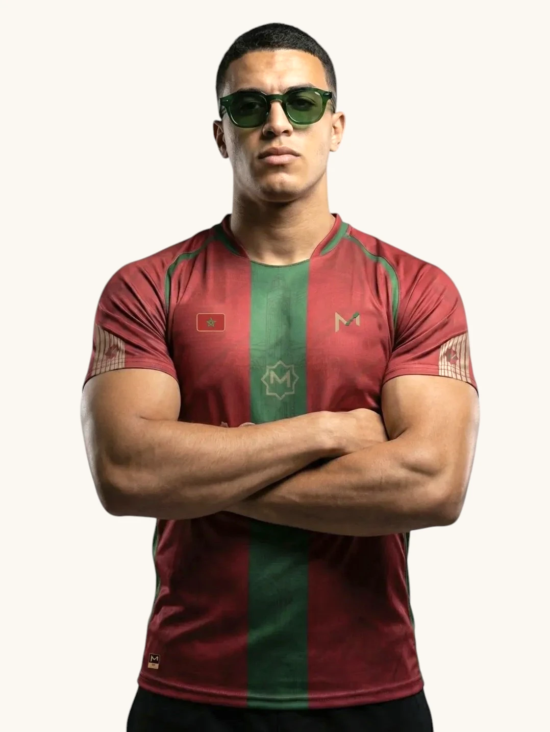maillot officiel M du maroc monumental